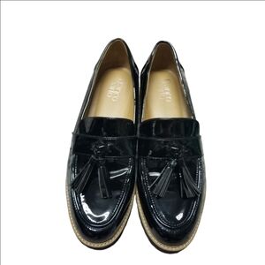 Franco Sarto Carolynn Black Patent Glossy Finish Shoes/Loafers Size 8.5M